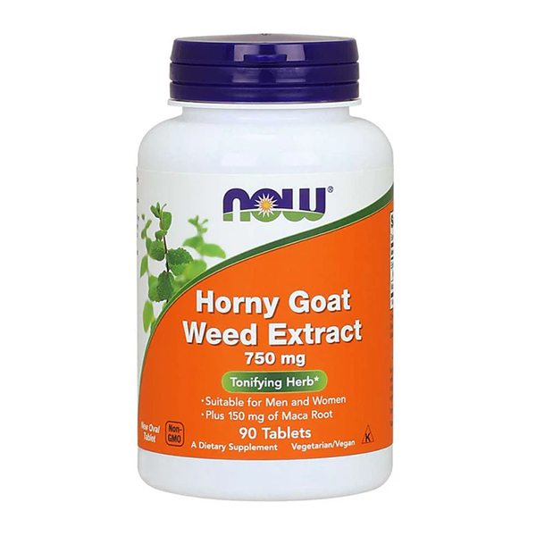 Horny Goat Weed Extract 750mg 90 TAB | NOW Foods